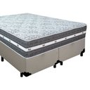 Ver imagem 5 de Cama Box Casal Bipartido Sintético + Colchão Anjos Black Graphite Molas Ensacadas 138x188x64cm Cor:b