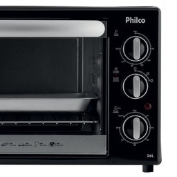Forno Elétrico Philco, 36 Litros, Função Dourar, Timer, 1500W, Preto - 110 v - 4 Forno Elétrico Philco, 36 Litros, Função Dourar, Timer, 1500W, Preto - 110 v - 4