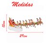 Decoração Enfeite Natal Papai Noel Com Trenó Musical 29cm - 2