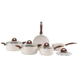 Conjunto de Panelas Brinox Ceramic Life 2.5, 5 Peças, Bege - 4740/110 - 1