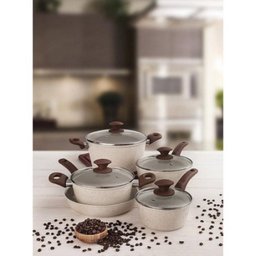 Conjunto de Panelas Brinox Ceramic Life 2.5, 5 Peças, Bege - 4740/110 - 3