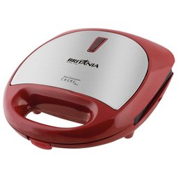 Grill e Sanduicheira Britânia Crome Inox Vermelho - 220 V - 1
