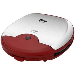 Grill e Sanduicheira PHILCO Mini Vermelho e Inox - 110 v - 1