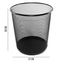Ver imagem 3 de Cesto de Lixo Mor Basket, Capacidade 11 Litros em Aço Preto Escritorio