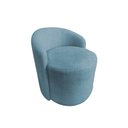 Ver imagem 3 de Kit 2 Poltronas Decorativa Yara Orgânica Linho Azul