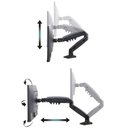 Ver imagem 3 de Suporte Ergonômico Articulado de Mesa com Pistão a Gás, Elg, F80n, para Monitor de 17" a 35", Preto