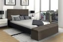 Ver imagem 2 de Kit Cabeceira e Calçadeira Raissa 193 cm Suede Marrom Claro