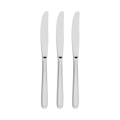 Conjunto de Facas de Mesa Copacabana Tramontina em Aço Inox 3 Peças Tramontina