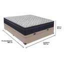 Ver imagem 6 de Cama Box Baú Bege e Colchão Airtech 150 Espuma D45 Casal Ortobom
