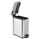 Ver imagem 3 de Lixeira Aço Inox Lixo Cesta Balde Retangular C/ Pedal 5l