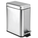 Ver imagem 1 de Lixeira Aço Inox Lixo Cesta Balde Retangular C/ Pedal 5l