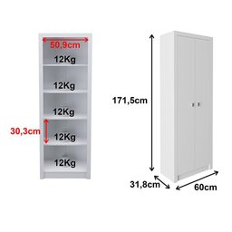 Armário para Escritório 02 Portas Me4105 Branco Tecnomobili - 2