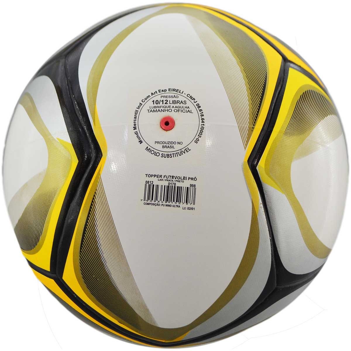 Bola Topper Futevôlei Pro Futevôlei Pro Termofusion Único Amarelo / Preto - 4