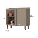 Ver imagem 4 de Gabinete de Cozinha Modulado Balcão Canto Reto Connect 1 Porta C/tampo Duna/cristal - Henn