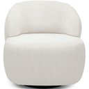 Ver imagem 3 de Kit 02 Poltronas Decorativa Orgânica Giratória para Sala Living Barolo L06 Bouclê Branco - Lyam