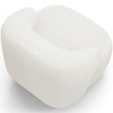 Ver imagem 7 de Kit 02 Poltronas Decorativa Orgânica Giratória para Sala Living Barolo L06 Bouclê Branco - Lyam