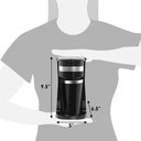 Ver mais imagens de Elite Gourmet Cafeteira Portátil 14oz com Caneca Térmica Inox e Filtro Reutilizável