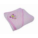 Ver imagem 1 de Cobertor Infantil Bordado C/ Capuz Rosa Estampa Sortida Niazitex