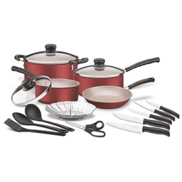 Jogo de Panelas Versalhes com 14 Peças Vermelho - Tramontina - 1