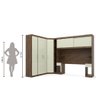 Guarda Roupas Modulado de Casal 1,38 com Cabeceira Genova Plus 6 Portas Capuccino / Off White - 7