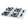 Cooktop 4 Bocas Fischer Vidro Temperado 1519 Branco - 1