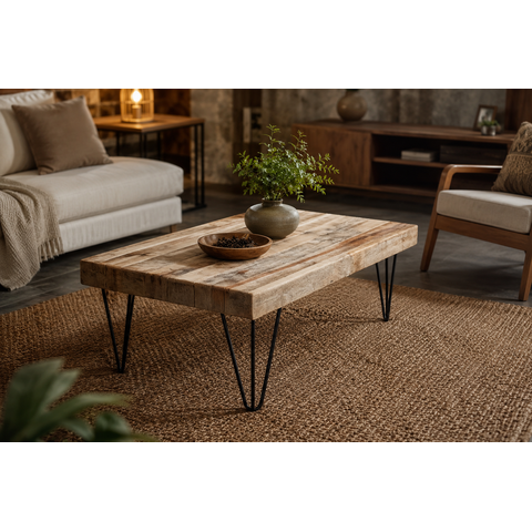 Mesa de Centro Rustic Simple Industrial
