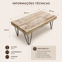 Ver imagem 3 de Mesa de Centro Rustic Simple Industrial