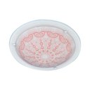 Ver imagem 1 de LUMINÁRIA PLAFON REDONDO PEQ RENDA BRANCO/ROSA - 2015 PEQ BR/RS