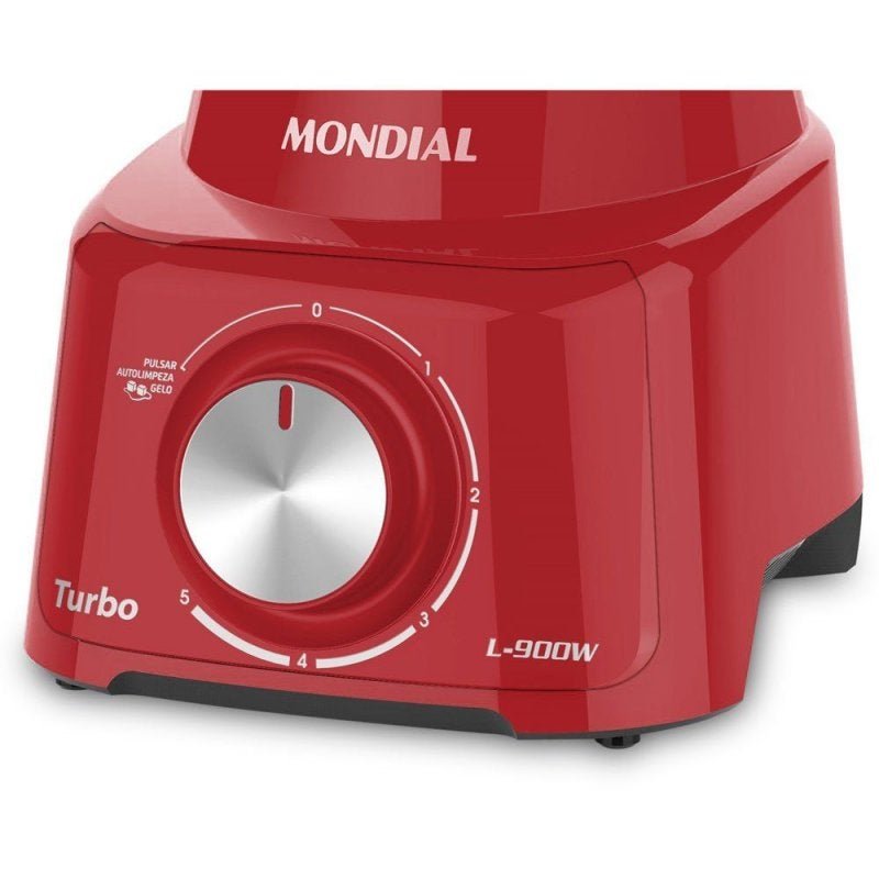 Liquidificador Mondial Turbo, 900W, Vermelho - L900 - 110 V - 5