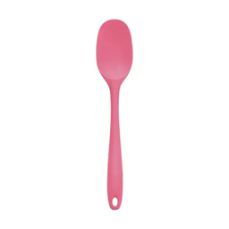 Espátula de Silicone Duplo Redonda Pequena Rosa 20,5cm - Oikos - 1