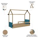 Ver imagem 3 de Cama Infantil Montessoriana Casinha Infix C06 Aveiro/azul - Mpozenato