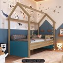 Ver imagem 7 de Cama Infantil Montessoriana Casinha Infix C06 Aveiro/azul - Mpozenato