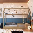 Ver imagem 2 de Cama Infantil Montessoriana Casinha Infix C06 Aveiro/azul - Mpozenato