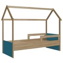 Ver imagem 6 de Cama Infantil Montessoriana Casinha Infix C06 Aveiro/azul - Mpozenato