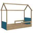 Ver imagem 1 de Cama Infantil Montessoriana Casinha Infix C06 Aveiro/azul - Mpozenato