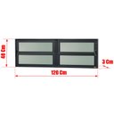 Ver imagem 4 de Basculante Alumínio 2 Seções 40 x 120 Elite V.Boreal Preto Brimak