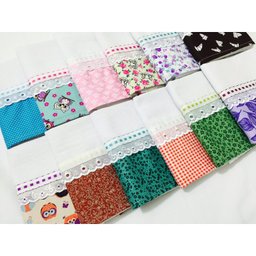 Pano De Prato Barrado Kit Com 10 Peças - 2 Pano De Prato Barrado Kit Com 10 Peças - 2