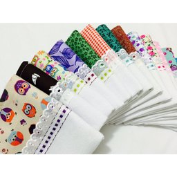 Pano De Prato Barrado Kit Com 10 Peças - 3 Pano De Prato Barrado Kit Com 10 Peças - 3