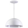 Pendente Meia Lua Meia Bola Esfera Alumínio 34cm - Branco - 1