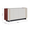 Balcão Buffet Copacabana 4 Portas 2 Prateleiras Off White/nogueira/dourado - Colibri - 4