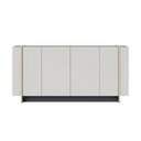 Ver imagem 2 de Balcão Buffet Copacabana 4 Portas 2 Prateleiras Off White/nogueira/dourado - Colibri