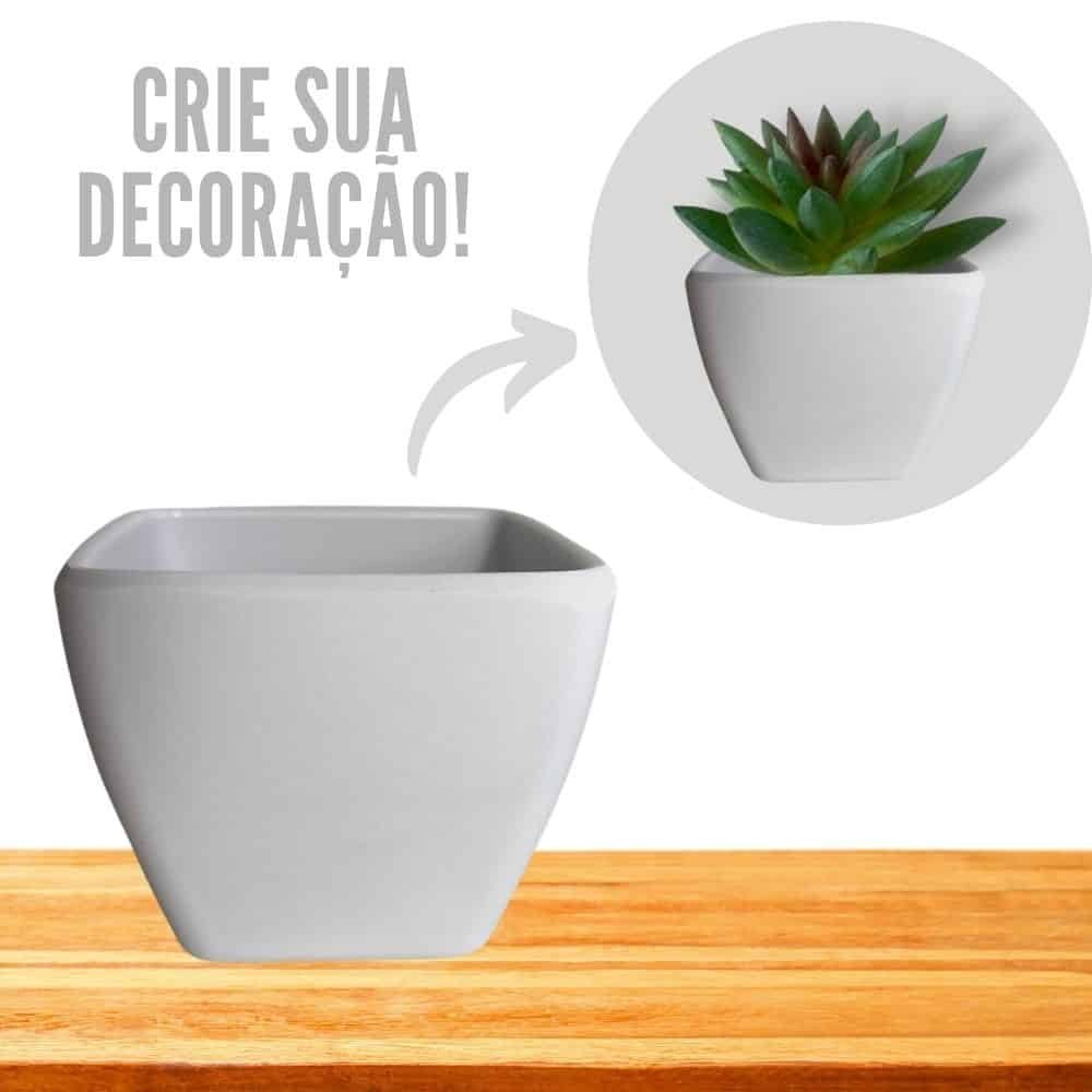 Mini Vaso Decorativo Suculenta Cachepot Plástico sem Planta - 6