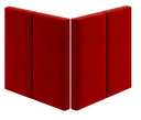 Ver imagem 2 de Cabeceira Cama Solteiro Placa Estofada 90 Cm Suspensa Itália - Vermelho Suede