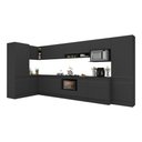 Ver imagem 1 de Cozinha Modulada Completa Canto 409cm com Rodapé e Balcão para Cooktop Veneza Multimóveis Mp2304