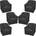 Ver imagem 1 de Kit 6 Poltronas Decorativas para Sala Recepção Consultório Manicure Cadeira Mila Suede