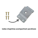 Ver imagem 4 de Kit 04 Pés Palito 35 Cm Cor Castanho + Chapinha Fixação Inclinada com Parafusos para Móveis
