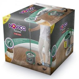 Noviça Bt1902, Balde Twister Mop com Mop, Anis, 6 L - 3