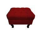 Ver imagem 3 de Kit Poltrona Decorativa Julia + Puff Luis Xv Suede Vermelho Pés Madeira Mz Decor