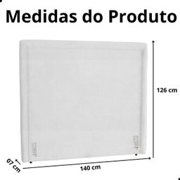 Cabeceira de Cama Box Estofada 140 Cm Casal Stela Suede - 7