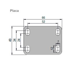 Rodizios Fixo 2'' com Placa e Freio Capacidade até 45kg - Colson - 3